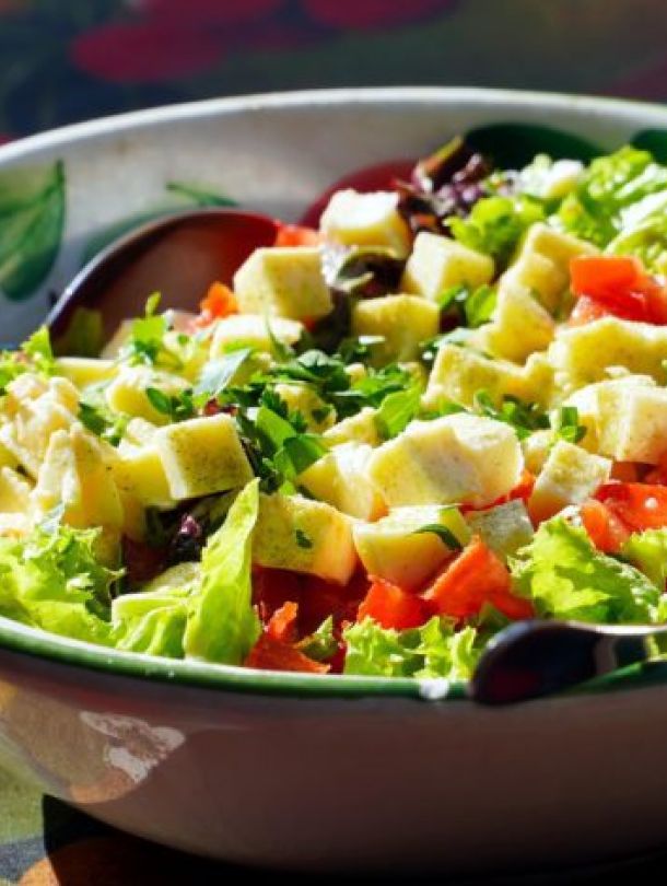 Salade fraicheur avec vinaigrette mangue