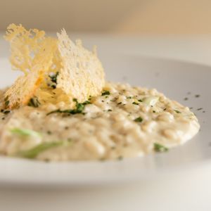 Risotto crémeux au parmesan et touche de bergamote