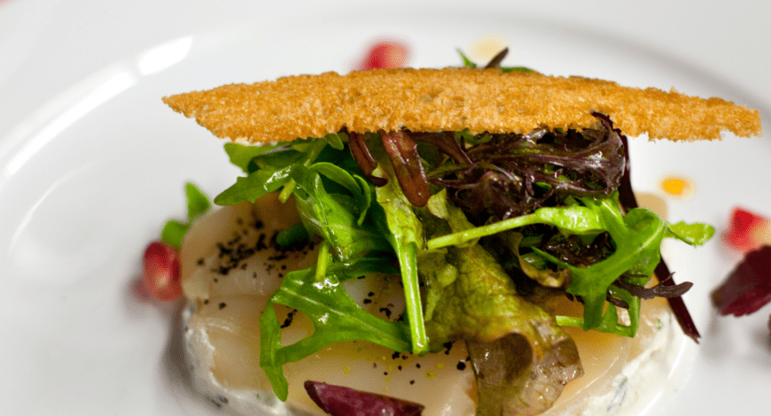 Carpaccio de Saint-Jacques au fruit de la passion