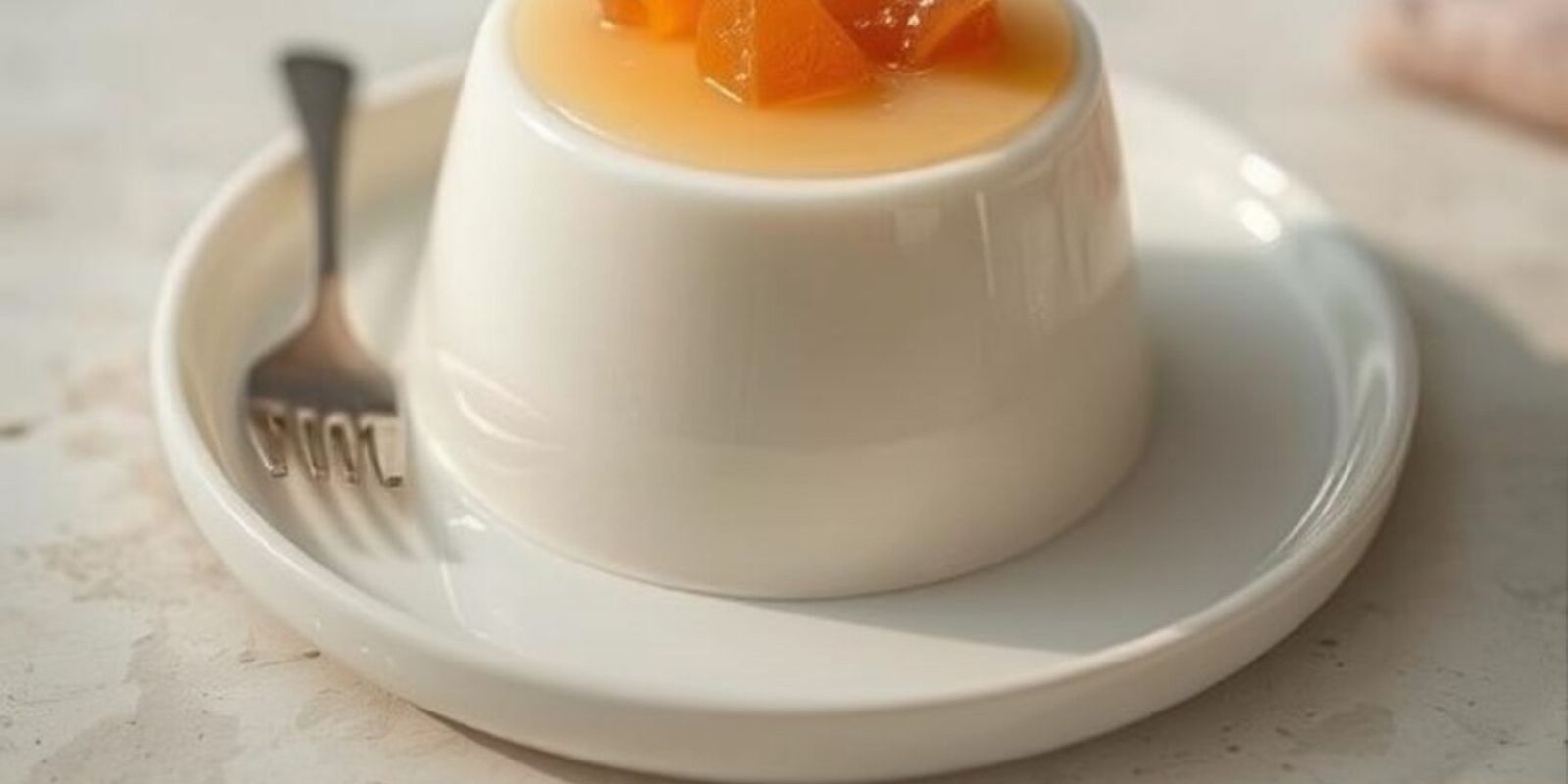Panna cotta au lait d’amande, coulis de bergamote