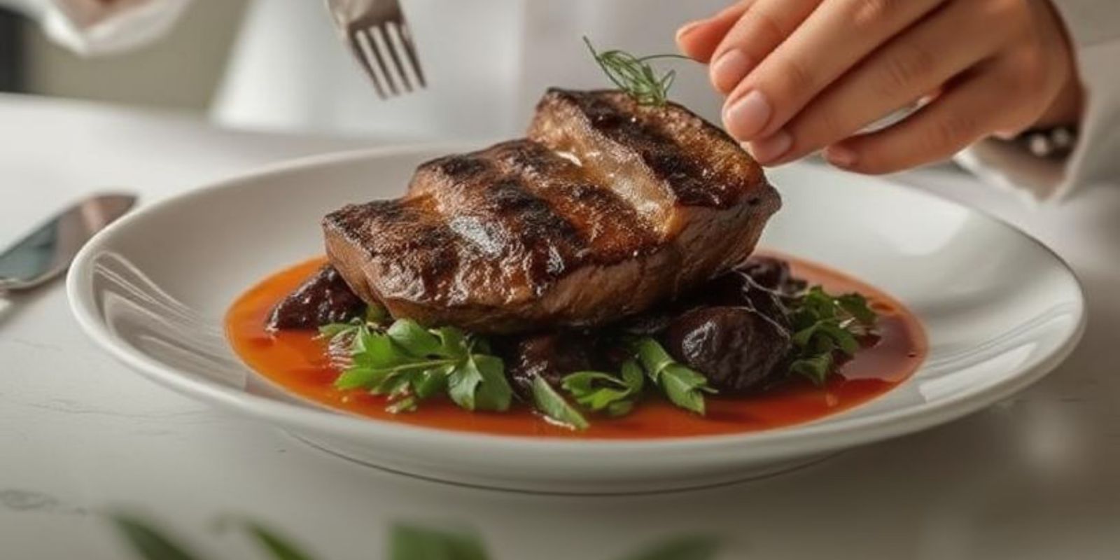 Magret de canard, réduction de vinaigre de fruits rouges et poêlée de betterave 1 Magret de canard, réduction de vinaigre de fruits rouges et poêlée de betterave