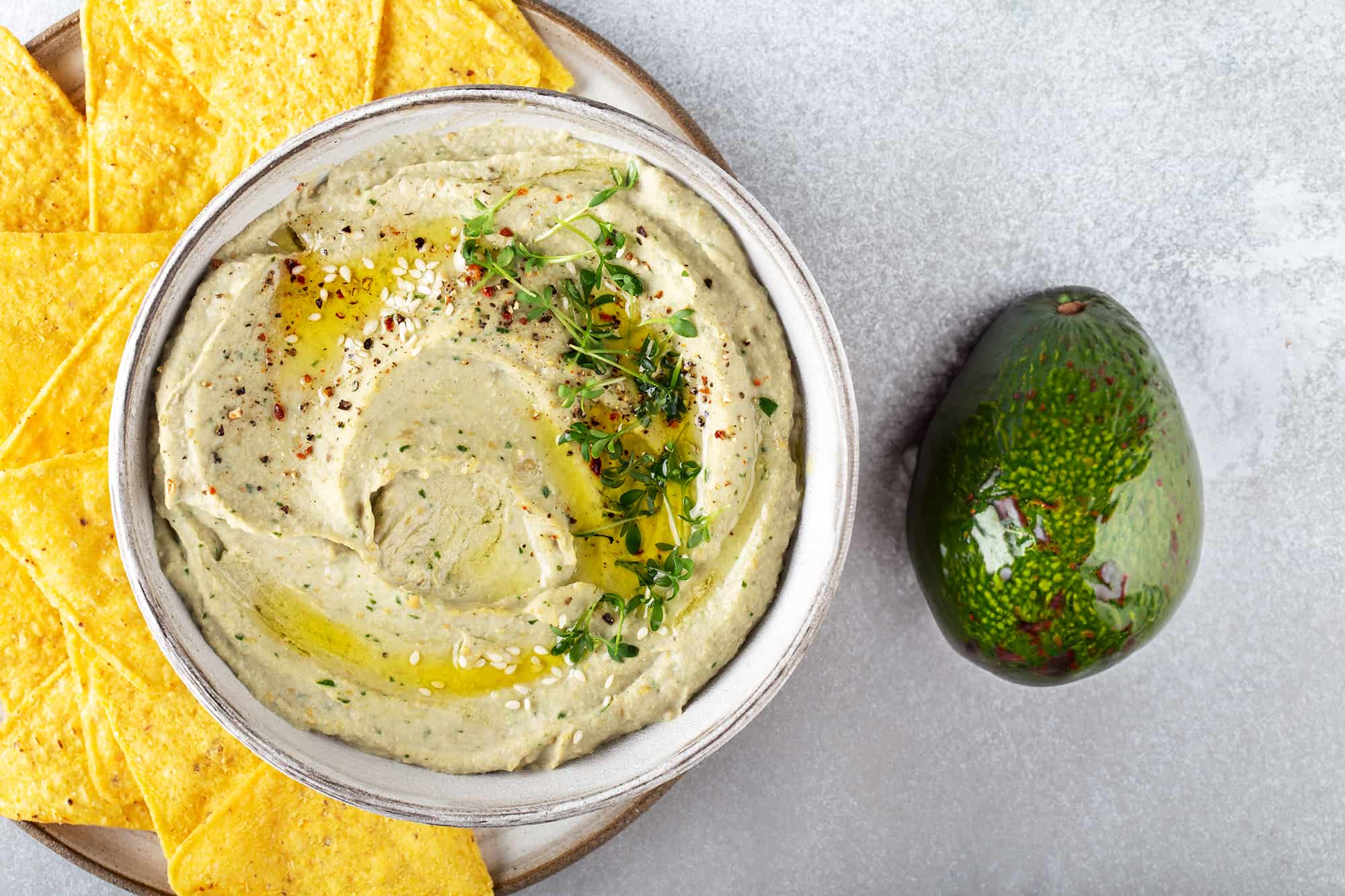 Houmous à l'huile d'avocat