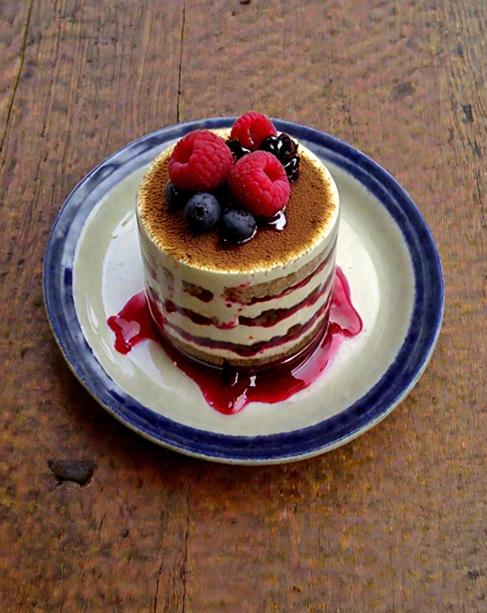 Tiramisu aux fruits rouges et sirop de vinaigre