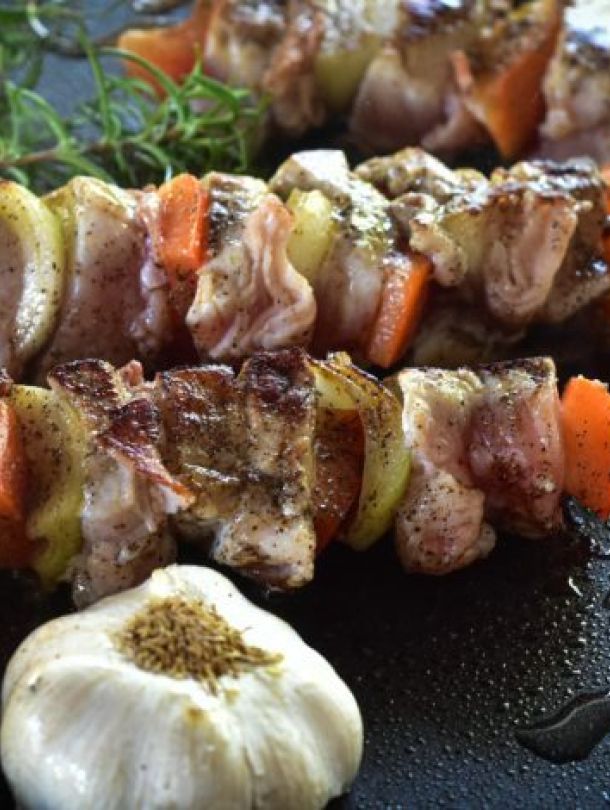 Brochettes de dinde au piment d’Espelette