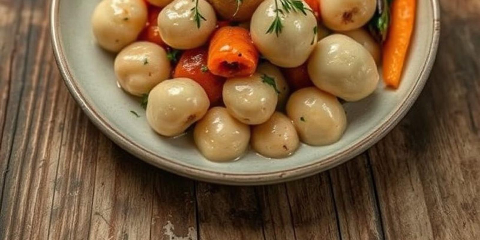 Gnocchis maison, légumes rôtis et vinaigre de fruits rouges (option végétarienne)