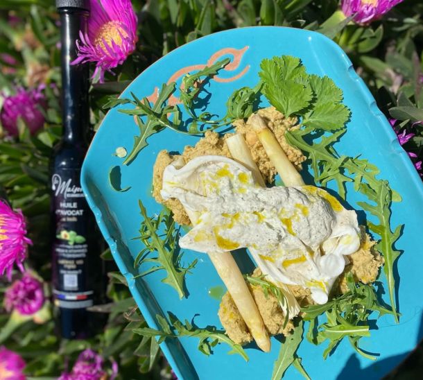 Houmous à l'huile d'avocat.