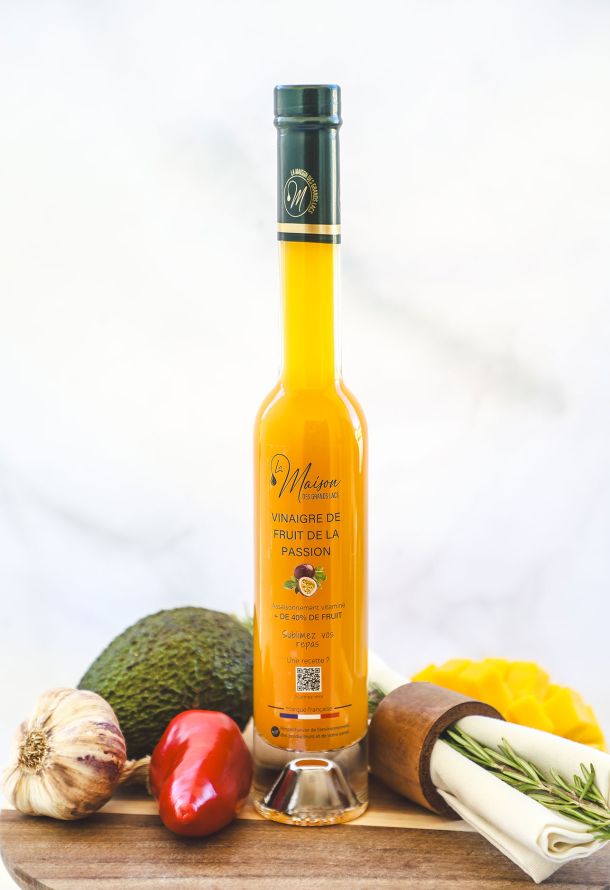 Assortiment de vinaigres saveurs du Terroir 15 Vinaigre à la pulpe de fruit de la passion