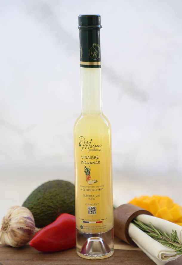 Assortiment de vinaigres saveurs du Terroir 14 Vinaigre à la pulpe d'ananas la maison des grands lacs