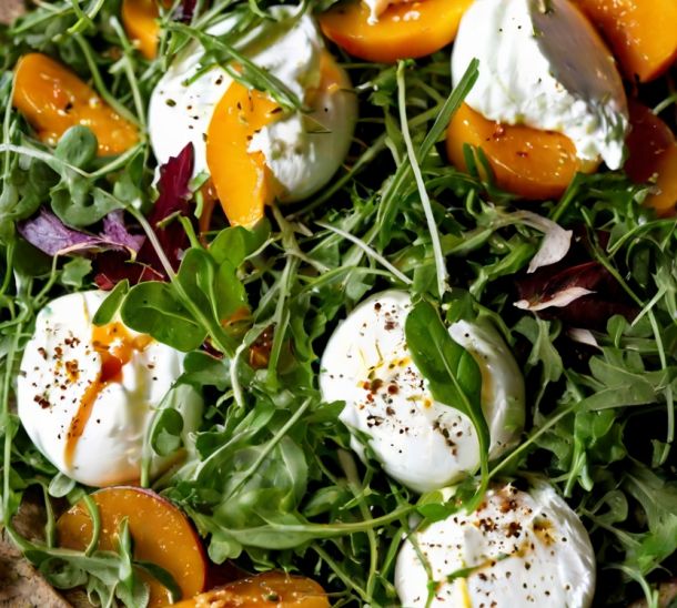 Salade roquette burrata abricots 3d8fec1d La Maison Des Grands Lacs