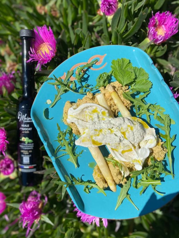 Houmous à l'huile d'avocat.