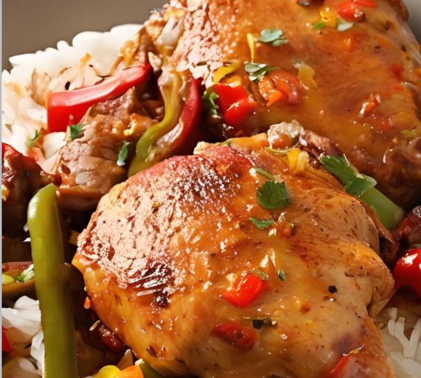 Poulet créole à l'huile d'avocat au piment d'Espelette