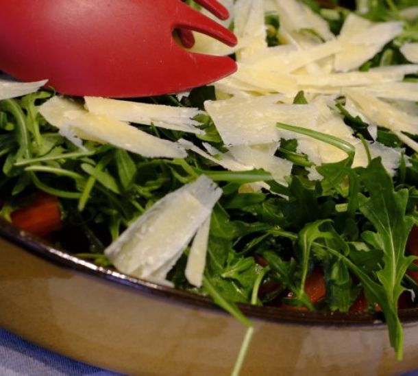 Salade de roquettes vinaigrette ananas