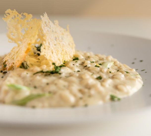 Risotto crémeux au parmesan et touche de bergamote