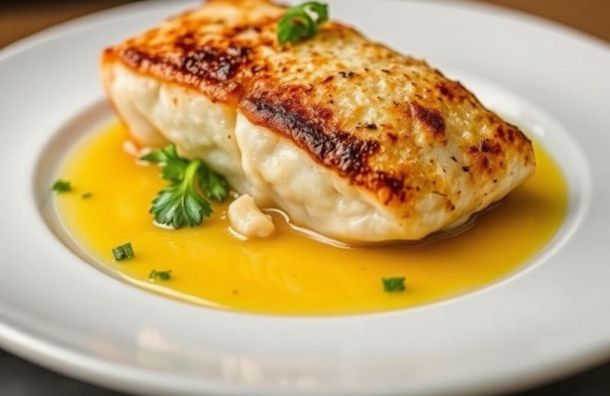 “Soleil d’Italie” à la bergamote / Version cocktail (avec ou sans alcool) 7 Filet de bar roti sauce vierge a la bergamote et capres 1 568f9753 La Maison Des Grands Lacs