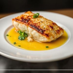 Brochettes de dinde au piment d’Espelette 12 Filet de bar rôti, sauce vierge à la bergamote et câpres