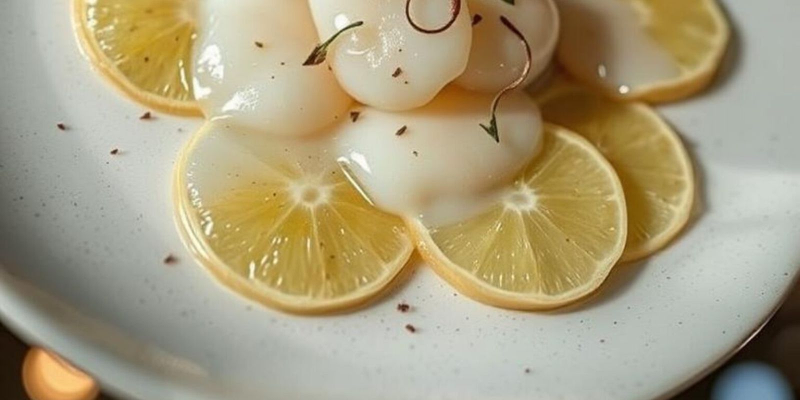 Carpaccio de Saint-Jacques à la bergamote et au poivre Timut