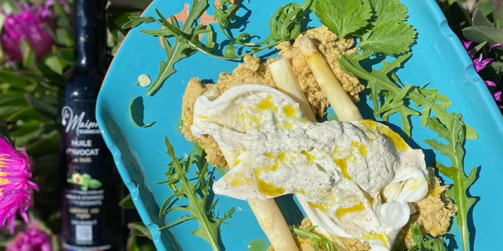 Houmous à l'huile d'avocat.