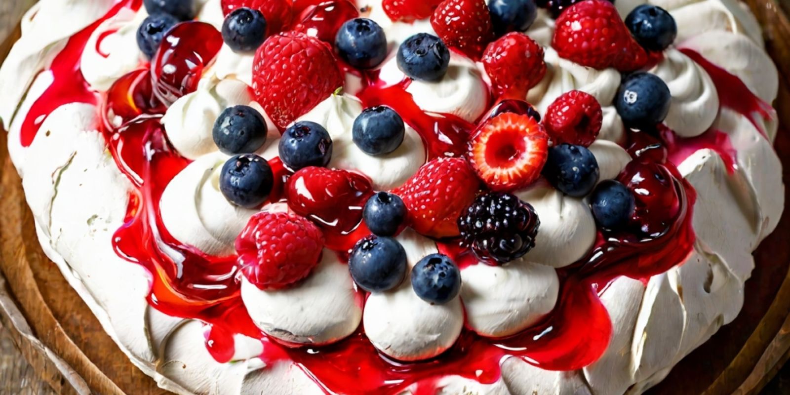 Pavlova légère aux fruits rouges et réduction de vinaigre de fruits rouges 1 Pavlova légère aux fruits rouges et réduction de vinaigre de fruits rouges