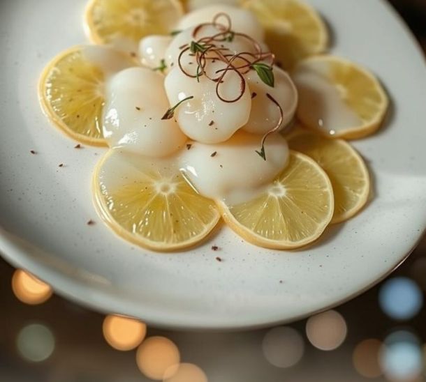 Carpaccio de Saint-Jacques à la bergamote et au poivre Timut